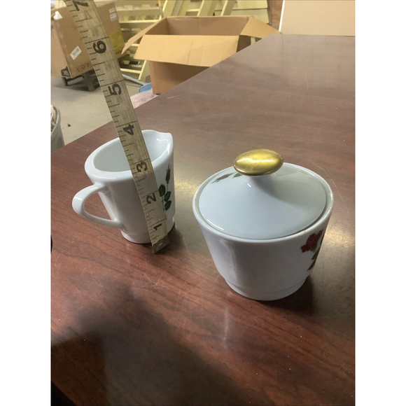 Vintage Winterling Rose Sugar and Creamer China Marktleuthen Bavaria - Picture 11 of 11